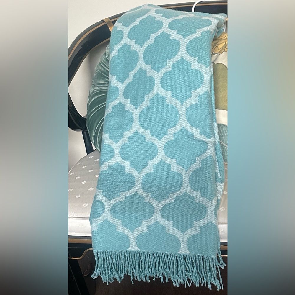 Threshold Marrakech Pattern Fringed Throw Blanket